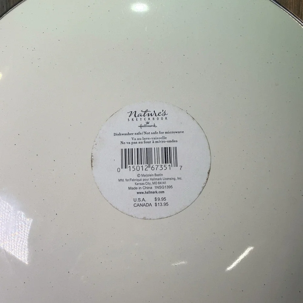 Hallmark Natures Sketchbook Fresh Herbs Vintage Melamine Plate 10 inch 163B1